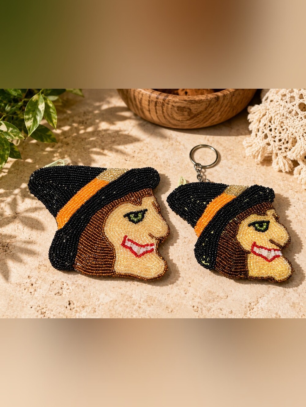 Hocus Pocus! 🧙‍♀️ Halloween Witch Beaded Coin Purse Set of 3 - Picture 14 of 14